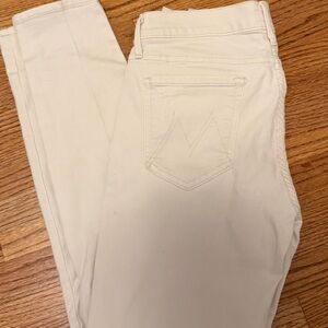 MOTHER Off-White Denim Pants